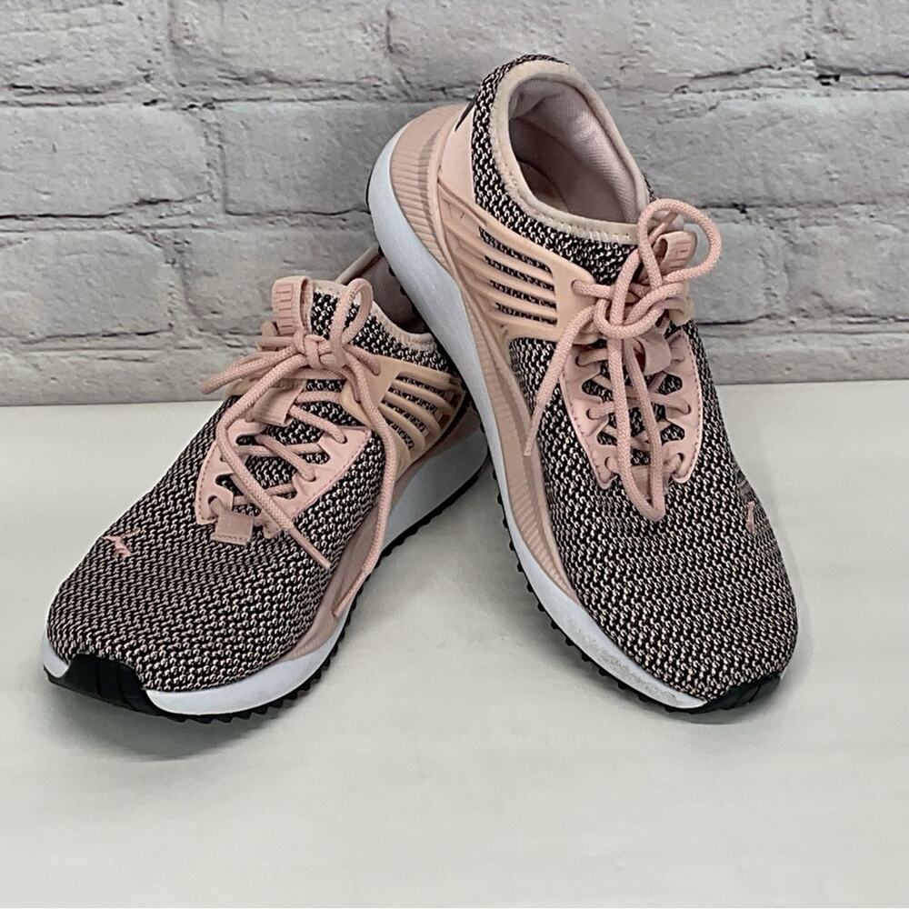 PUMA Athletic Shoes Women's Size 7 Pink Black Optimal Comfort Soft Foam Lace Up